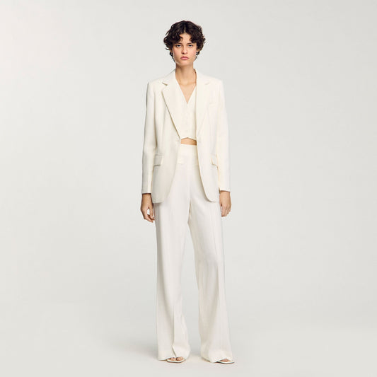 Concorde Sequin Suit Trousers Ecru