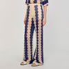 Palmier Two-Tone Open Weave Trousers Blue / Ecru