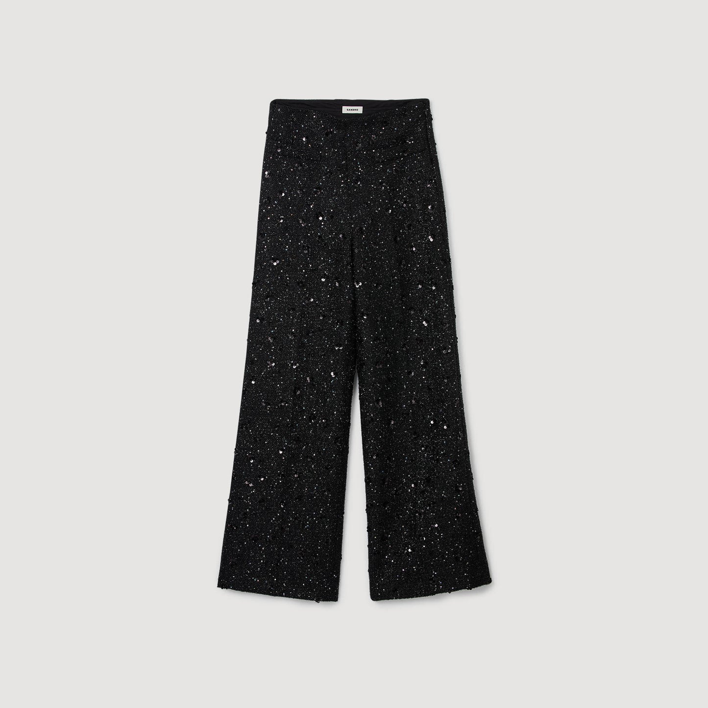 Bennett Rhinestone tweed trousers Black