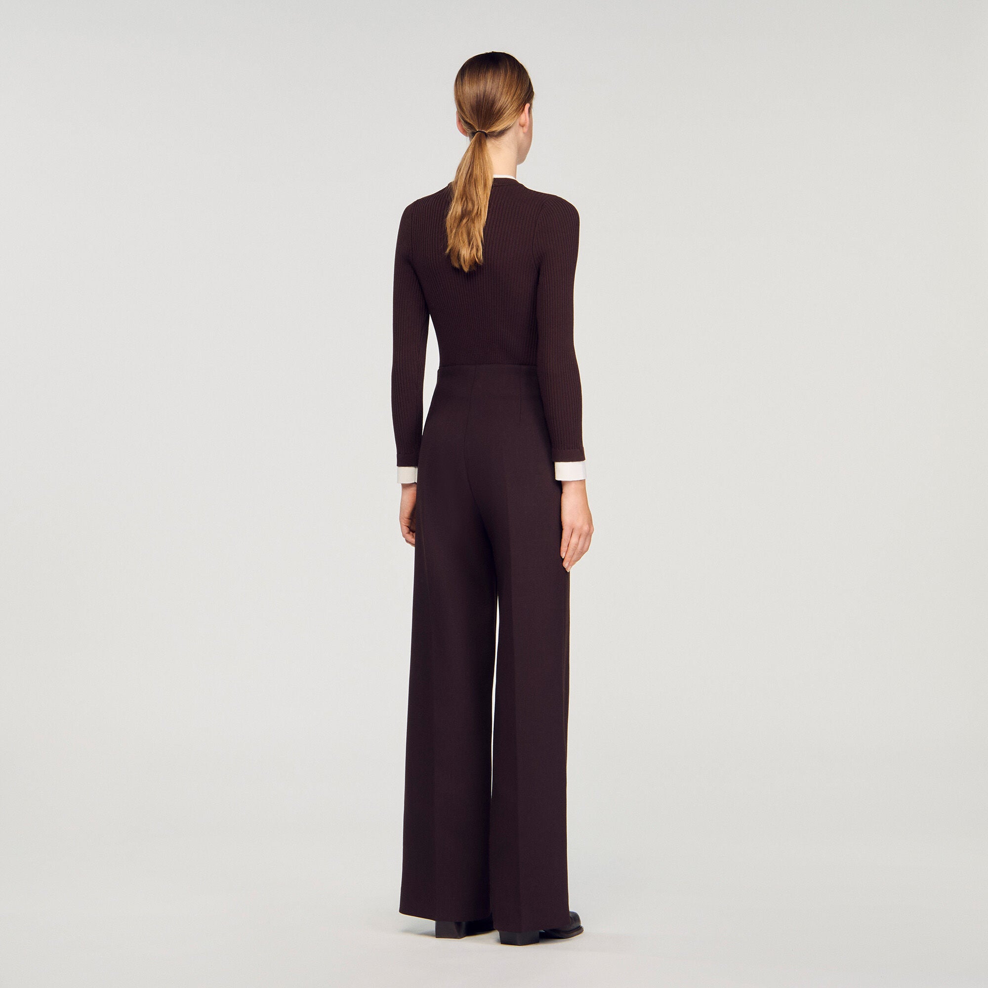 Stephen Flared Trousers Brown