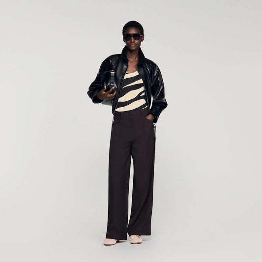 Desire Wide-Leg Trousers Brown