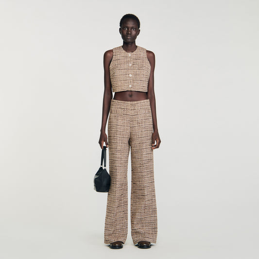 Bardem Decorative Tweed Trousers Brown