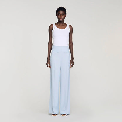 Concorde Striped Sequin Trousers Sky Blue
