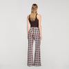Doris Floral-Print Floaty Trousers Marron / Bleu