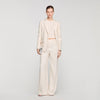 Serge Striped Trousers ECRU / SILVER