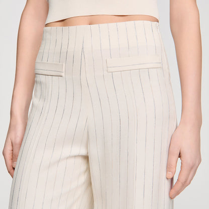 Serge Striped Trousers ECRU / SILVER