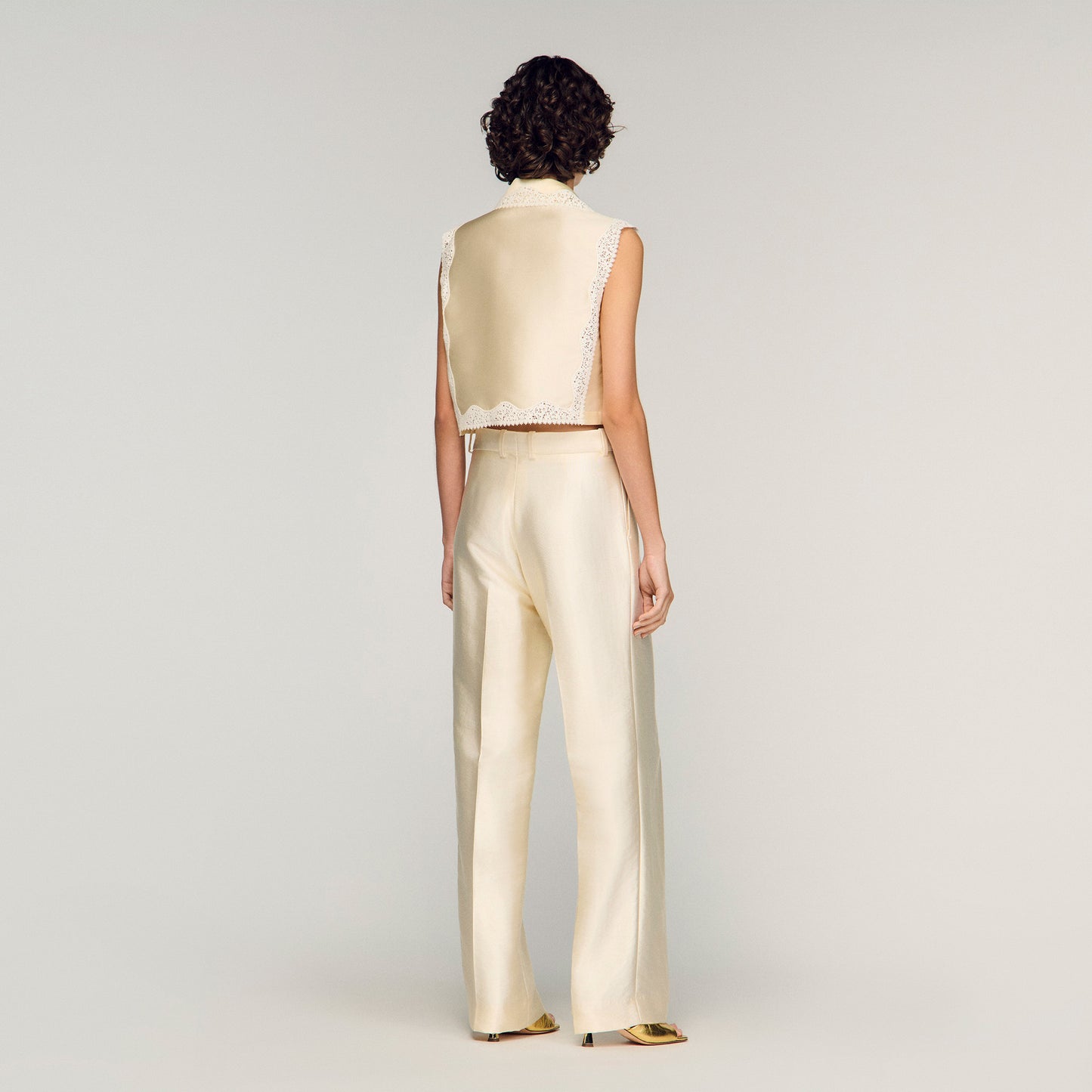 Myrel Satin Trousers Cream