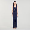 Mabillon Striped sequin trousers Dark Navy