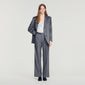 Mireillo Rhinestone Check Wool Trousers Dark Grey