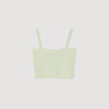 Crop Knit Top Vert Amande