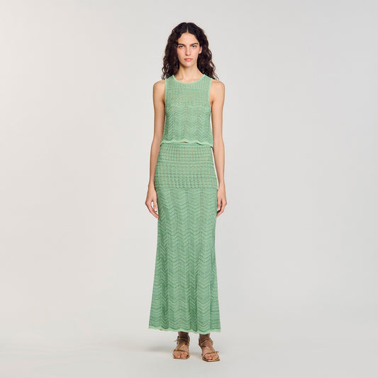 Decorative Knit Jumper Mint