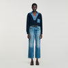 Madere Jumper With Denim Details Navy Blue