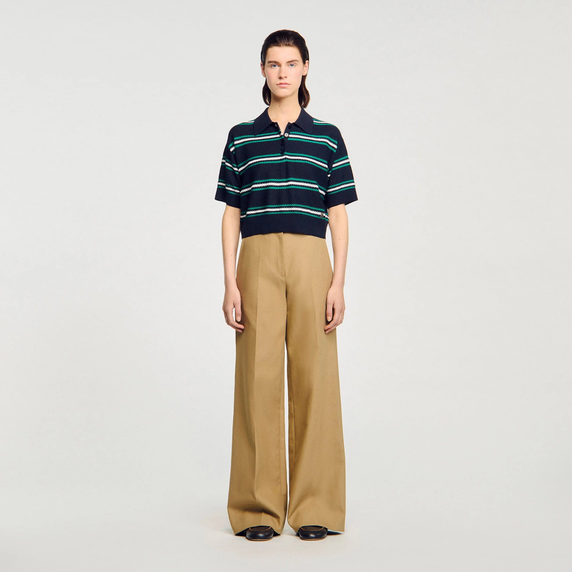 Grimaud Polo-Neck Jumper Navy Blue