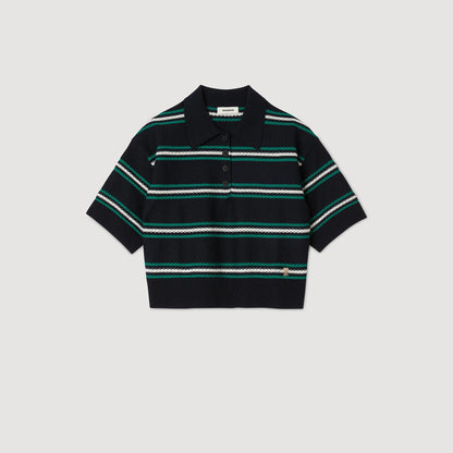 Grimaud Polo-Neck Jumper Navy Blue
