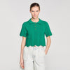 Campea Cropped Decorative Knit Jumper EMEURAUDE GREEN