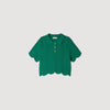 Campea Cropped Decorative Knit Jumper EMEURAUDE GREEN