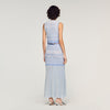 Davi Decorative Knit Crop Top Sky Blue