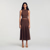 Giovi Cropped sheer effect jumper Brown