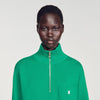 Mathea Wool And Cashmere Half-Zip Jumper Green