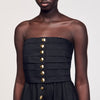 Nazareth Long Bustier Dress Black