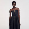 Nazareth Long Bustier Dress Black
