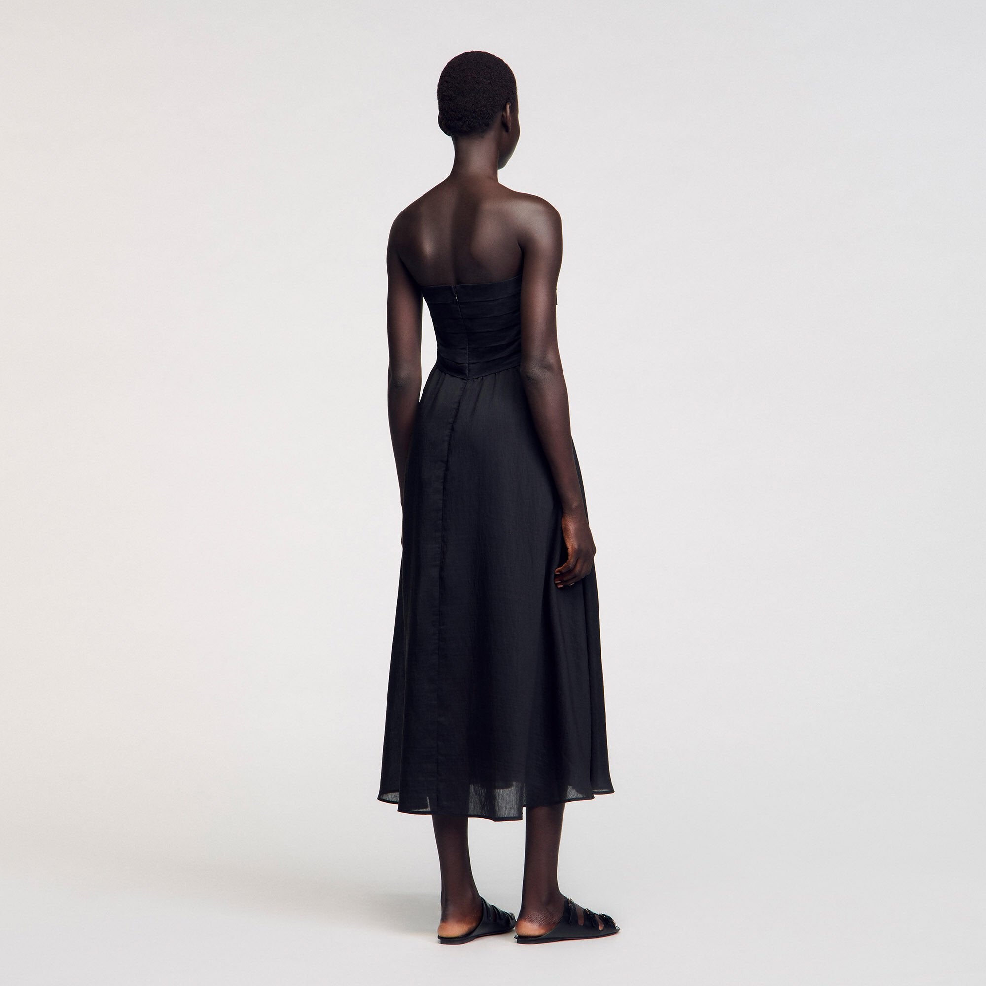 Nazareth Long Bustier Dress Black