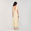 Noelle Satin-Effect Maxi Dress Yellow