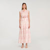 Canberra Maxi Dress With Classic Collar Pink / Ecru