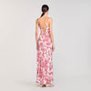 Joselle Floral Print Maxi Dress White / Red