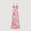 Joselle Floral Print Maxi Dress White / Red