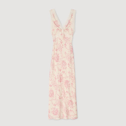 Brisbane Lace-Trimmed Maxi Dress Pink / Ecru
