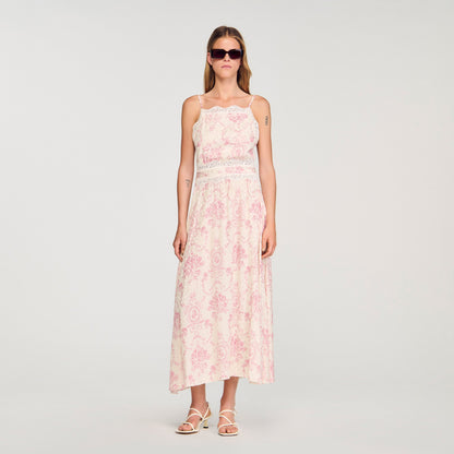 Ballarat Lace-Trimmed Maxi Dress Pink / Ecru