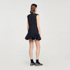 Aliette Short Tailored Dress With Ruffle Black