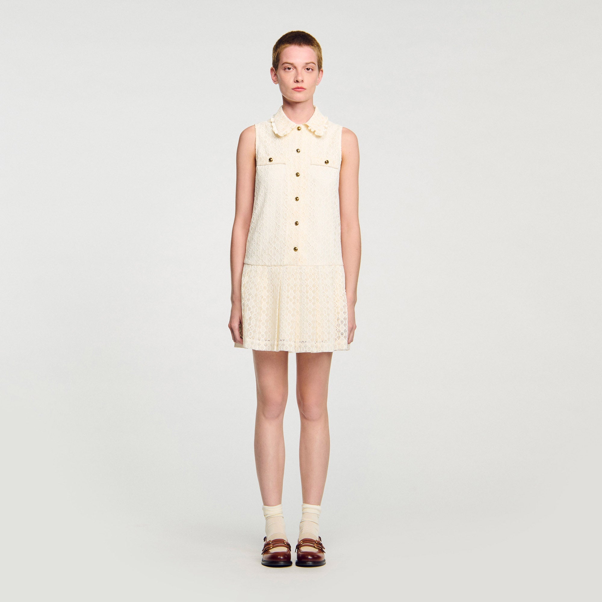 Constantine Short Lace Dress Ecru