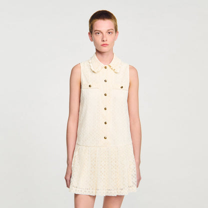 Constantine Short Lace Dress Ecru