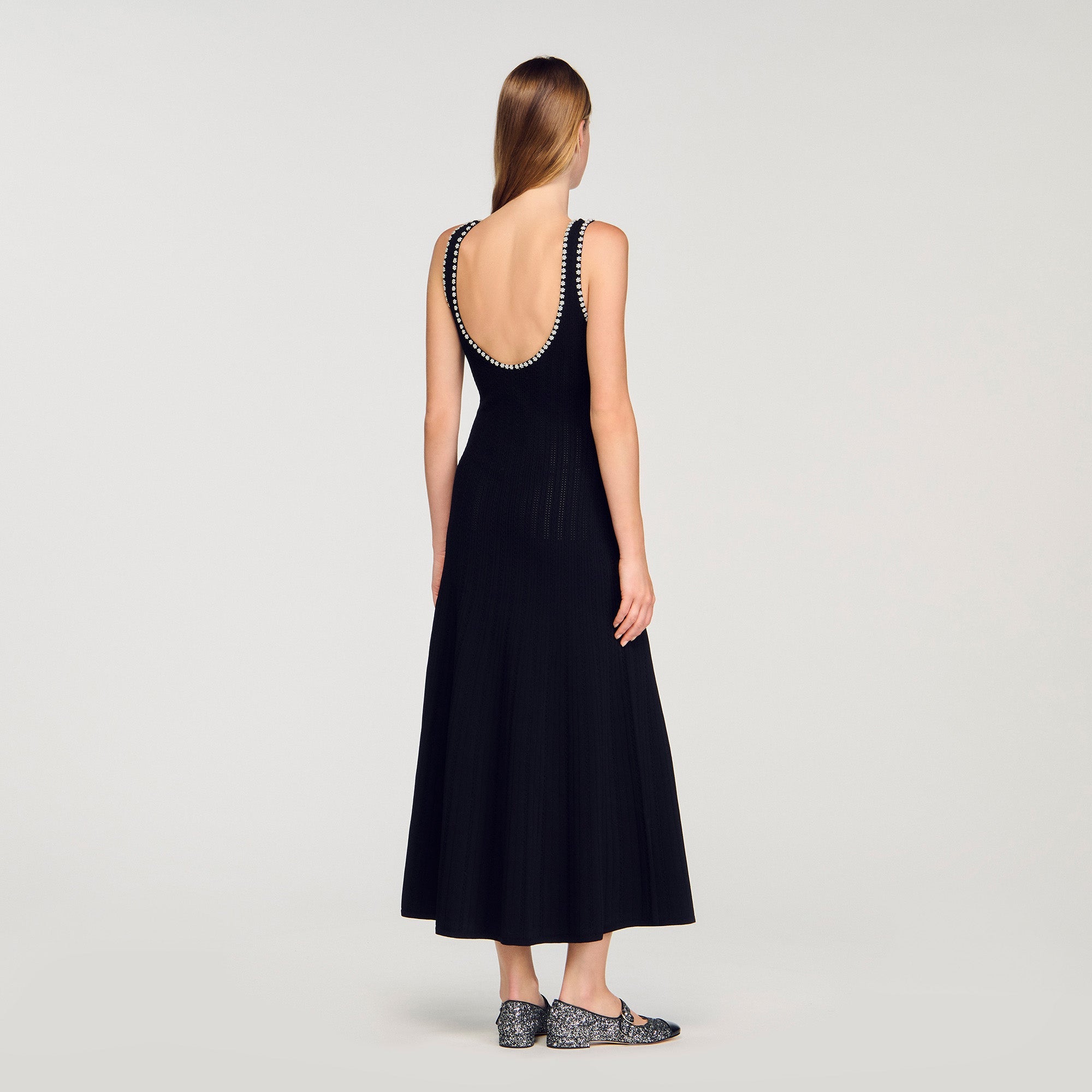 Manuella Beaded Dress Black