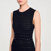 Nefertiti Knit Maxi Dress With Studs Black