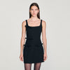 Alessia Short Dress With Bows Black