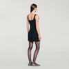 Alessia Short Dress With Bows Black