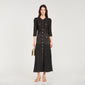 Ramia Pointelle Knit Midi Dress Black