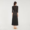 Ramia Pointelle Knit Midi Dress Black