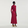 Ramia Pointelle knit midi dress Bordeaux