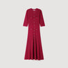 Ramia Pointelle knit midi dress Bordeaux