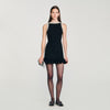 Divina Short Beaded Dress Black