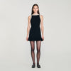 Divina Short Beaded Dress Black