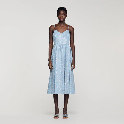 Iseanna Sequined Maxi Dress Blue