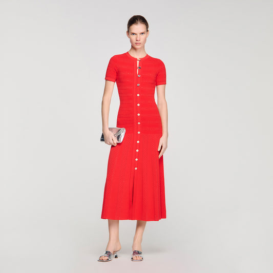 Milona Knit Maxi Dress Red