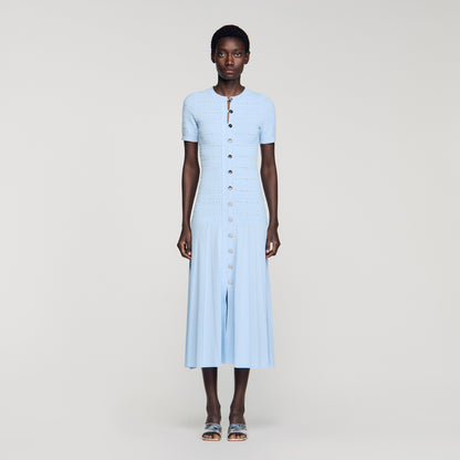 Milona Knit Maxi Dress Sky Blue