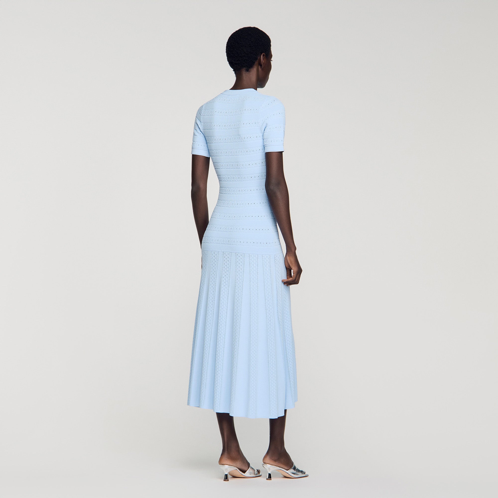 Milona Knit Maxi Dress Sky Blue