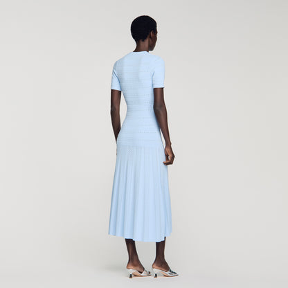Milona Knit Maxi Dress Sky Blue